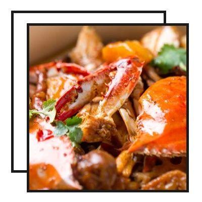 「明天吃」快手酸汤小馄饨、虾蟹煲、蟹味疙瘩汤、葱姜炒蟹、新加坡辣椒炒蟹
