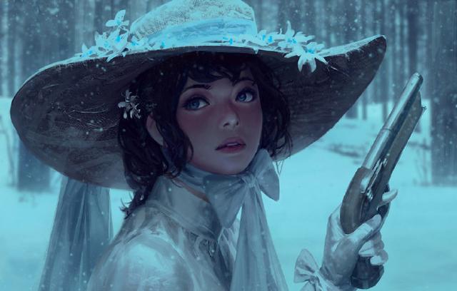 冷峻少女，新加坡自由插画师Z.W. Gu作品欣赏