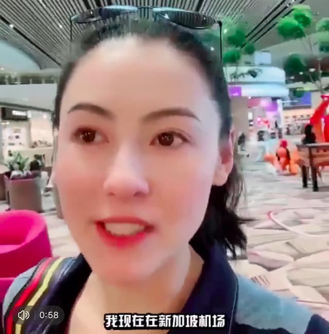 张柏芝新加坡给儿子买特产颜值回春｜自律成就人生，胭脂笔耕不辍