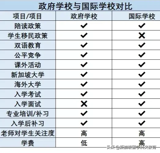 新加坡政府学校 VS 国际学校，最全优劣势对比分析，先Mark再看