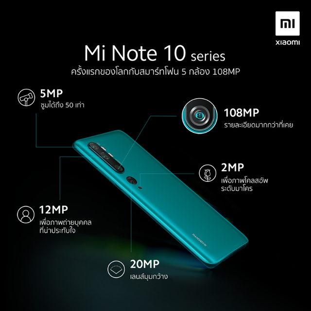 1亿像素，Mi note 10在泰被评“最佳拍照手机”