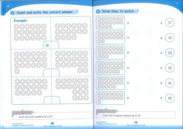 新加坡数学幼儿园N、K1、K2 learing maths 英文原版(本期资源)