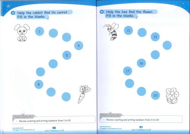 新加坡数学幼儿园N、K1、K2 learing maths 英文原版(本期资源)