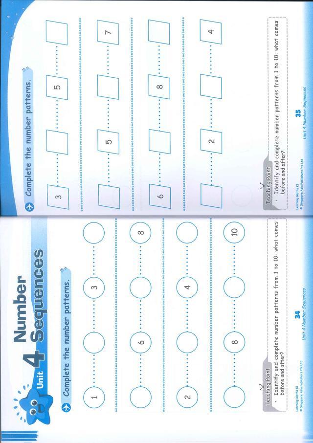 新加坡数学幼儿园N、K1、K2 learing maths 英文原版(本期资源)