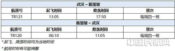 武汉—新加坡航线恢复 直飞新加坡客运重启