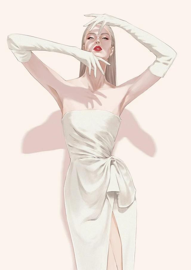 新加坡时尚插画家华丽的服装艺术品