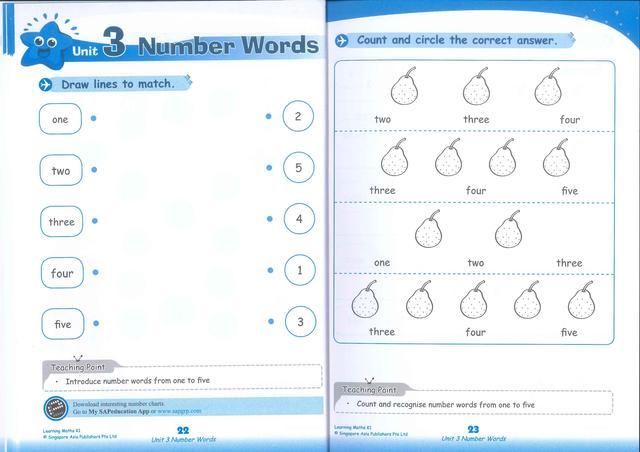 新加坡数学幼儿园N、K1、K2 learing maths 英文原版(本期资源)