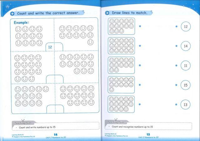 新加坡数学幼儿园N、K1、K2 learing maths 英文原版(本期资源)