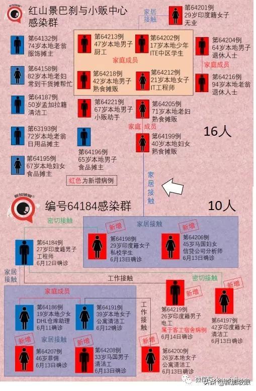 独家发现！新加坡中部首现大型感染群，红山两个感染群存在关联