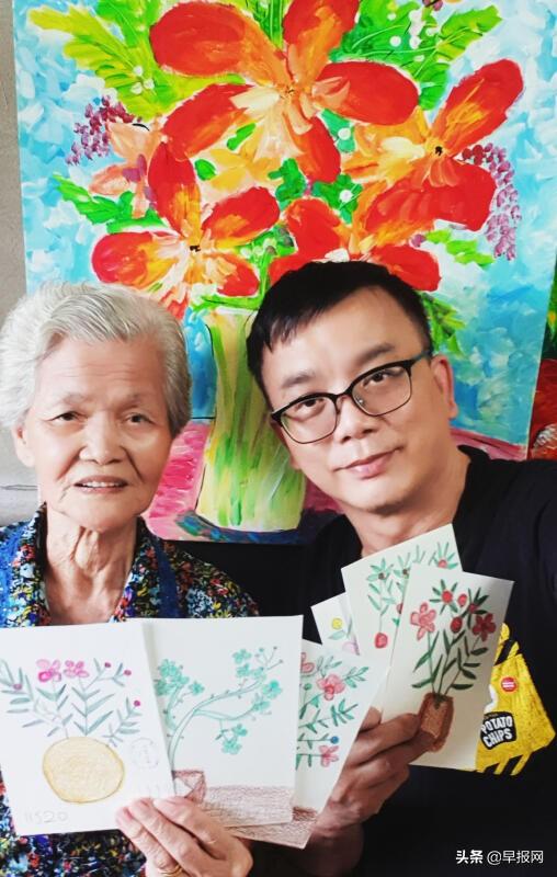 新加坡89岁老人疫中学画画 母亲节办线上画展圆梦