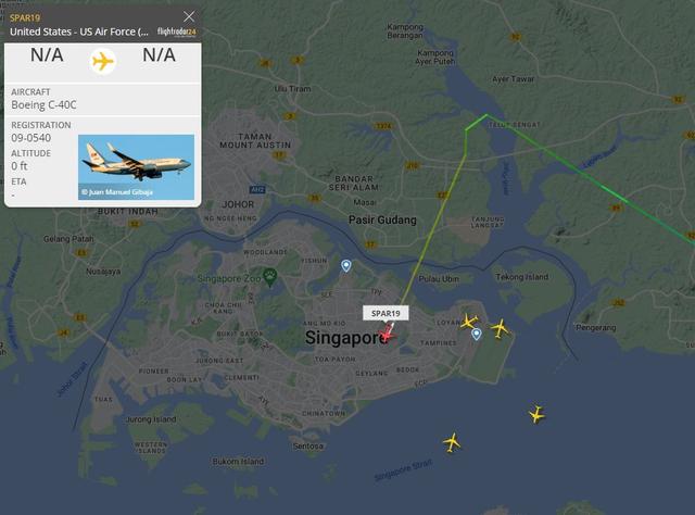 佩洛西专机抵达新加坡，公开行程未包括台湾